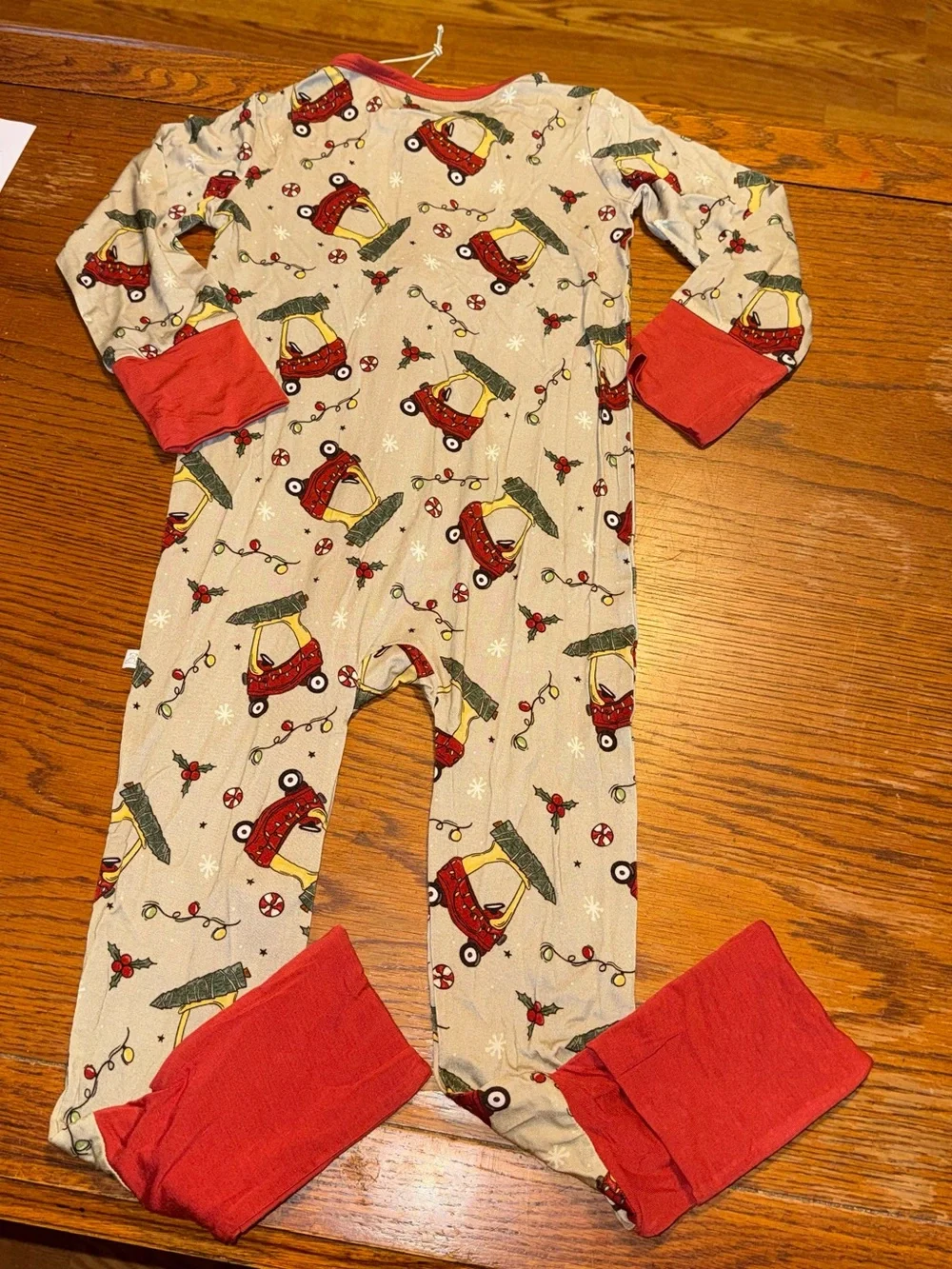 Little Snuggles Toddler Boys Size 3 Christmas Bamboo Zippy Sleeper NWT